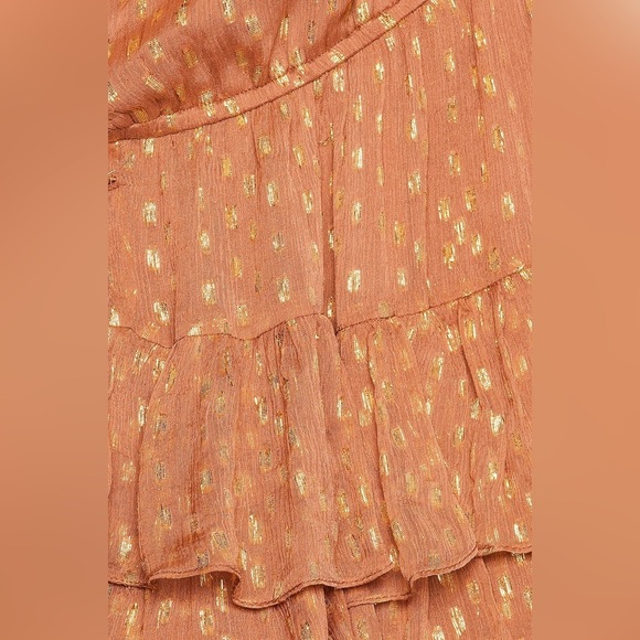 New! Rocco Sand Aine One Shoulder Belted Mini Dress ✨ Medium NWT! - Picture 10 of 16